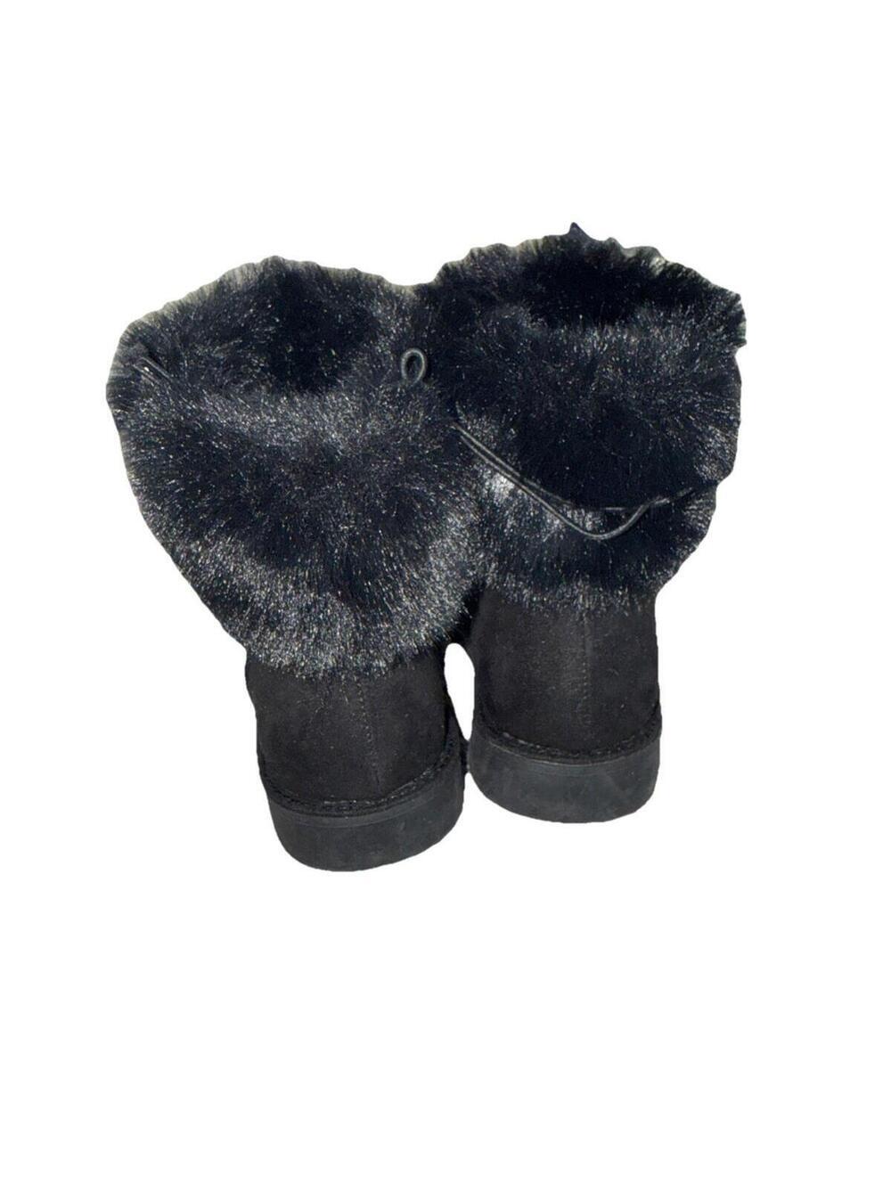 Self-Esteem Faux Fur Girls Ankle Boots Size 9 New No Box - Picture 2 of 4